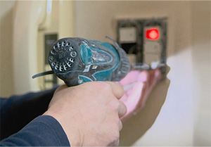 消防設備の点検の様子